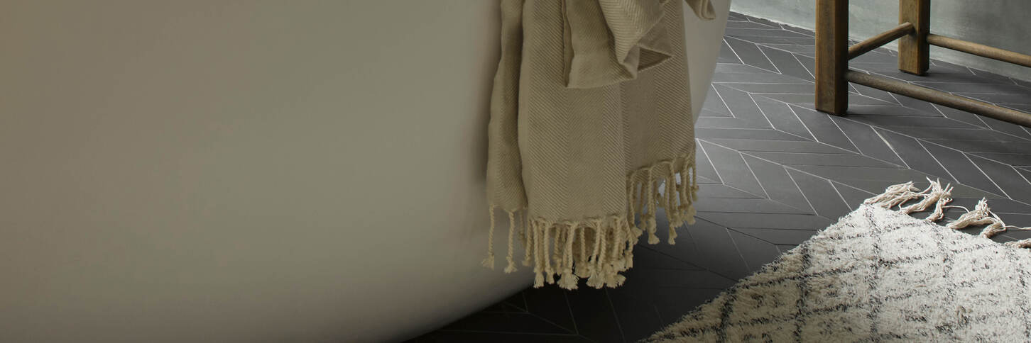 hongaarse punt pvc vloeren in de badkamer